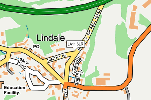 LA11 6LR map - OS OpenMap – Local (Ordnance Survey)