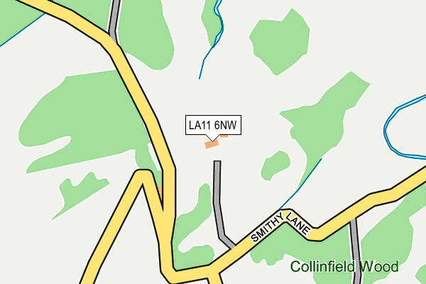 LA11 6NW map - OS OpenMap – Local (Ordnance Survey)