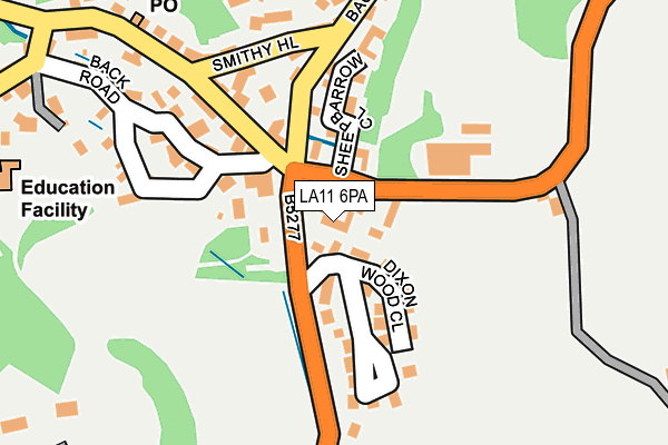 LA11 6PA map - OS OpenMap – Local (Ordnance Survey)