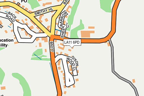 LA11 6PD map - OS OpenMap – Local (Ordnance Survey)