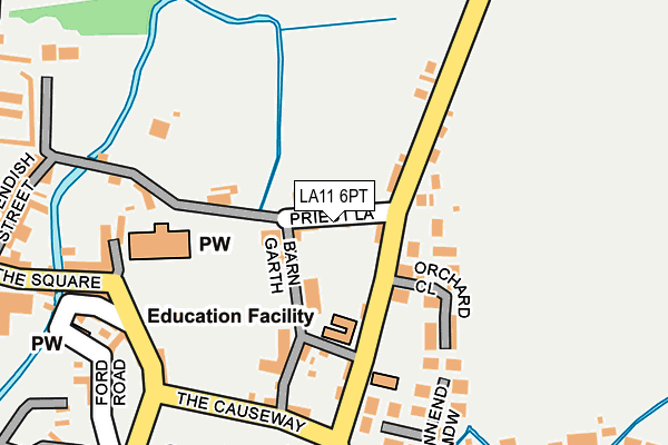 LA11 6PT map - OS OpenMap – Local (Ordnance Survey)