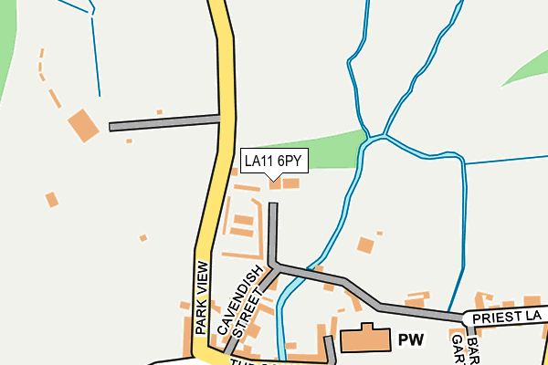 LA11 6PY map - OS OpenMap – Local (Ordnance Survey)