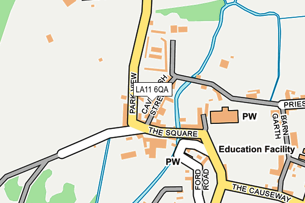 LA11 6QA map - OS OpenMap – Local (Ordnance Survey)