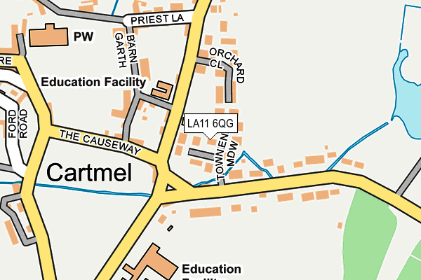 LA11 6QG map - OS OpenMap – Local (Ordnance Survey)
