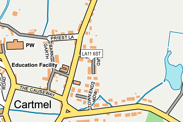 LA11 6ST map - OS OpenMap – Local (Ordnance Survey)