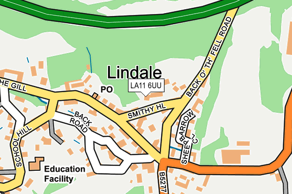 LA11 6UU map - OS OpenMap – Local (Ordnance Survey)