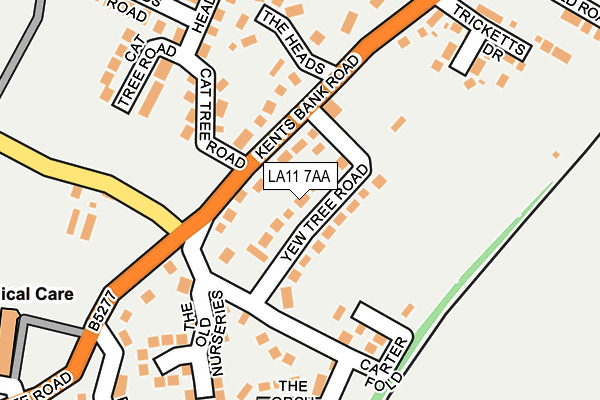 LA11 7AA map - OS OpenMap – Local (Ordnance Survey)