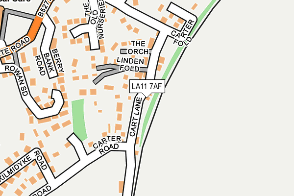 LA11 7AF map - OS OpenMap – Local (Ordnance Survey)
