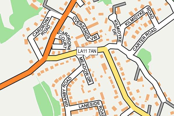 LA11 7AN map - OS OpenMap – Local (Ordnance Survey)