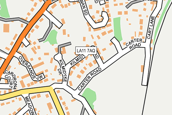 LA11 7AQ map - OS OpenMap – Local (Ordnance Survey)