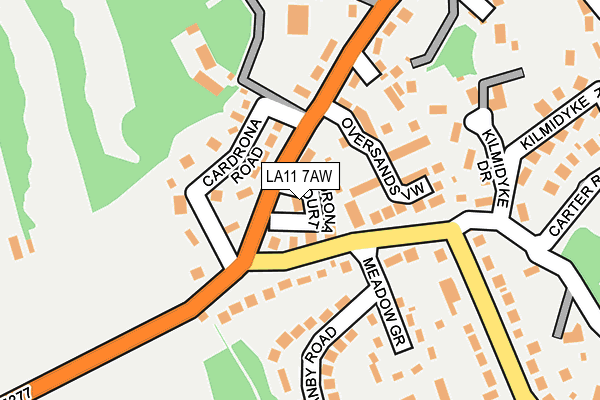 LA11 7AW map - OS OpenMap – Local (Ordnance Survey)
