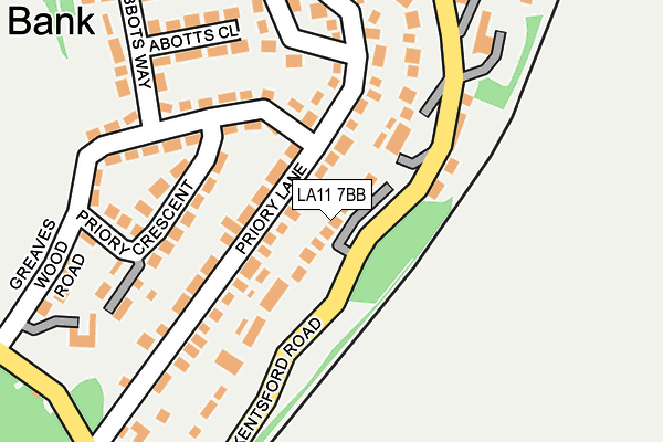 LA11 7BB map - OS OpenMap – Local (Ordnance Survey)