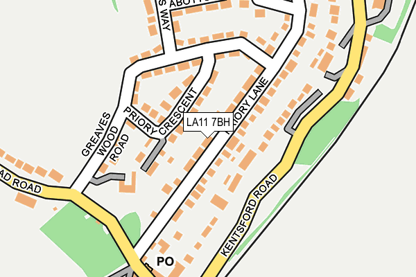 LA11 7BH map - OS OpenMap – Local (Ordnance Survey)