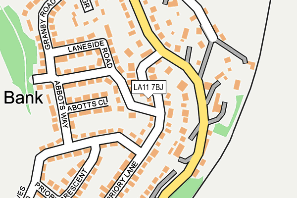 LA11 7BJ map - OS OpenMap – Local (Ordnance Survey)