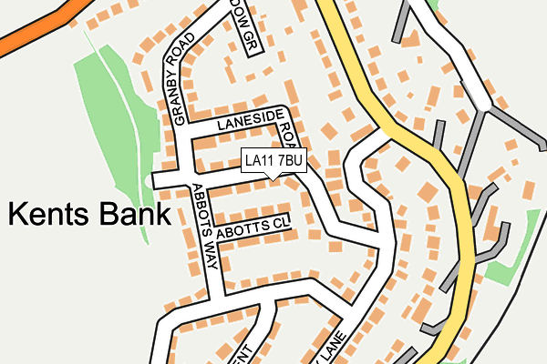LA11 7BU map - OS OpenMap – Local (Ordnance Survey)