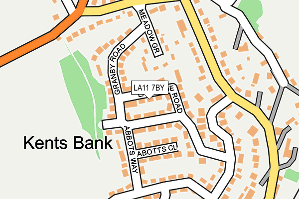 LA11 7BY map - OS OpenMap – Local (Ordnance Survey)