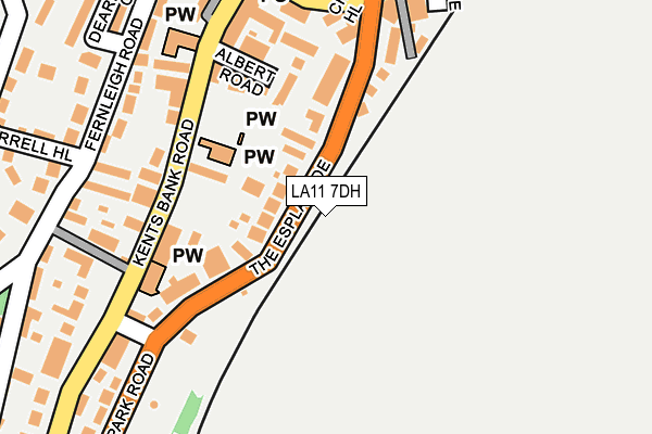 LA11 7DH map - OS OpenMap – Local (Ordnance Survey)