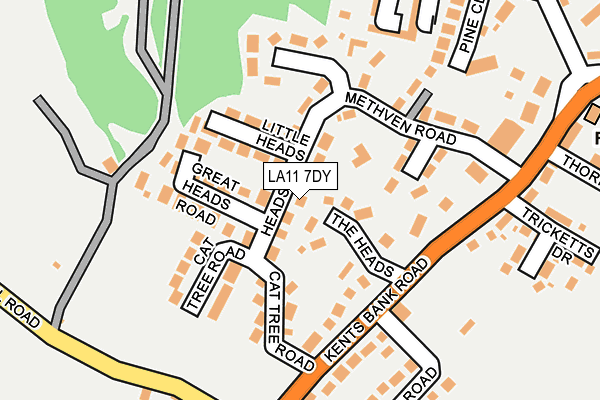 LA11 7DY map - OS OpenMap – Local (Ordnance Survey)