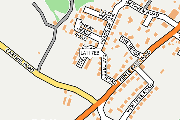 LA11 7EB map - OS OpenMap – Local (Ordnance Survey)