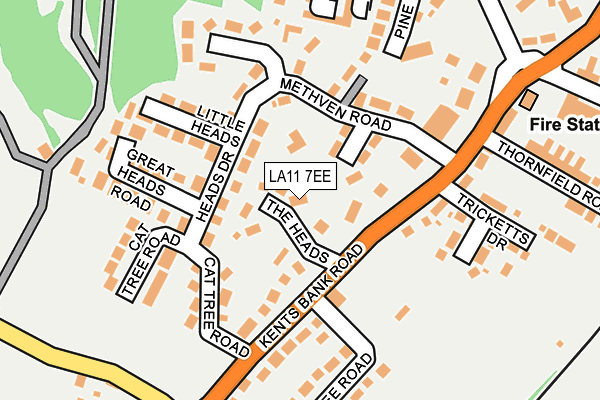 LA11 7EE map - OS OpenMap – Local (Ordnance Survey)