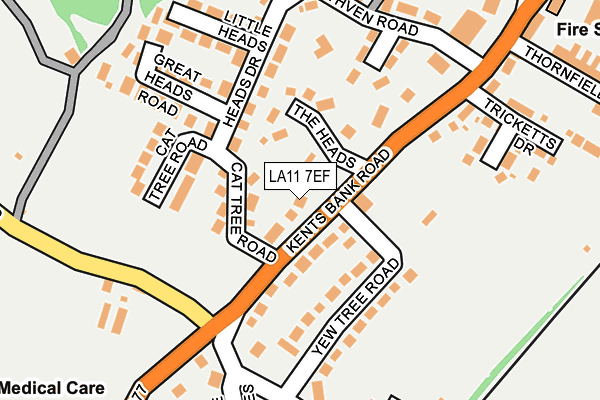 LA11 7EF map - OS OpenMap – Local (Ordnance Survey)