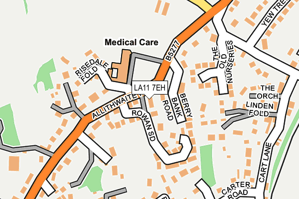 LA11 7EH map - OS OpenMap – Local (Ordnance Survey)
