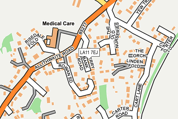 LA11 7EJ map - OS OpenMap – Local (Ordnance Survey)