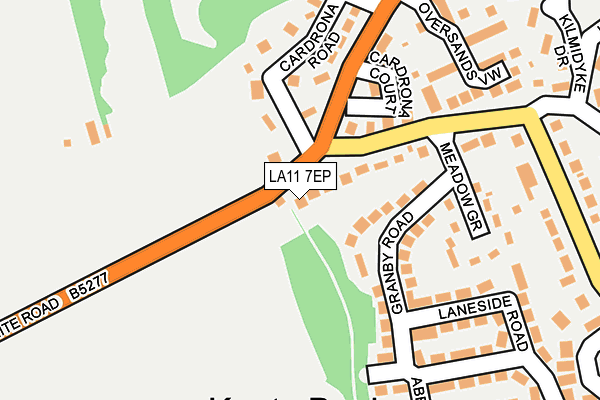 LA11 7EP map - OS OpenMap – Local (Ordnance Survey)