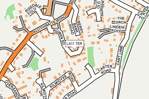 LA11 7ER map - OS OpenMap – Local (Ordnance Survey)