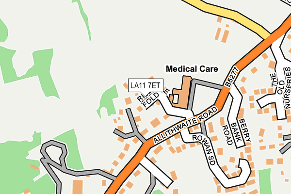 LA11 7ET map - OS OpenMap – Local (Ordnance Survey)