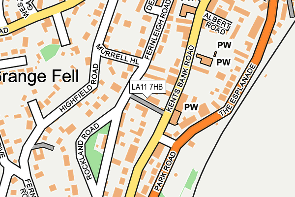 LA11 7HB map - OS OpenMap – Local (Ordnance Survey)