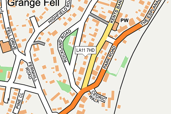 LA11 7HD map - OS OpenMap – Local (Ordnance Survey)