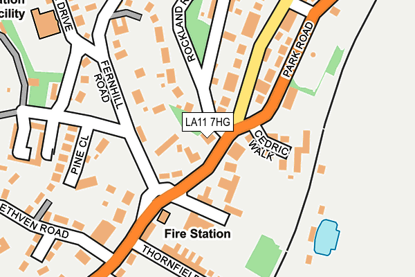 LA11 7HG map - OS OpenMap – Local (Ordnance Survey)