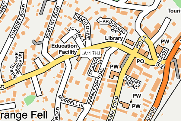 LA11 7HJ map - OS OpenMap – Local (Ordnance Survey)