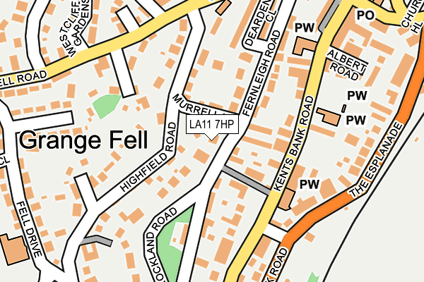 LA11 7HP map - OS OpenMap – Local (Ordnance Survey)