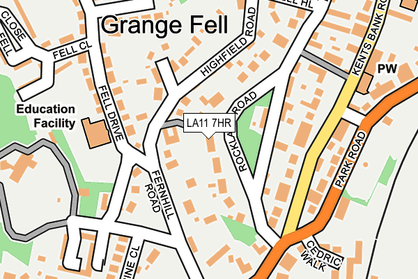 LA11 7HR map - OS OpenMap – Local (Ordnance Survey)