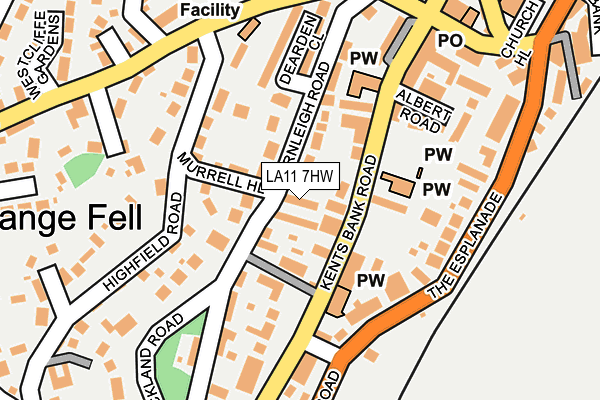 LA11 7HW map - OS OpenMap – Local (Ordnance Survey)
