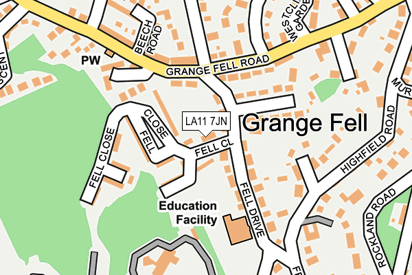 LA11 7JN map - OS OpenMap – Local (Ordnance Survey)