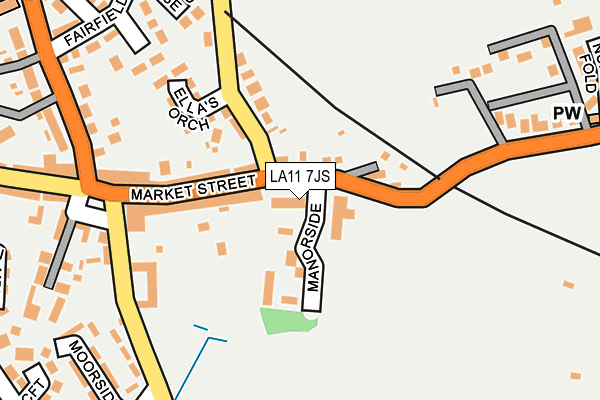 LA11 7JS map - OS OpenMap – Local (Ordnance Survey)