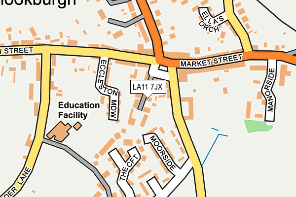 LA11 7JX map - OS OpenMap – Local (Ordnance Survey)