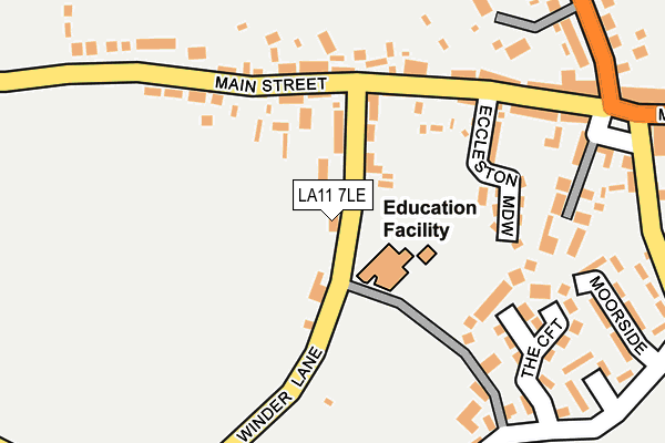 LA11 7LE map - OS OpenMap – Local (Ordnance Survey)
