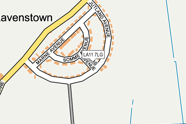LA11 7LG map - OS OpenMap – Local (Ordnance Survey)