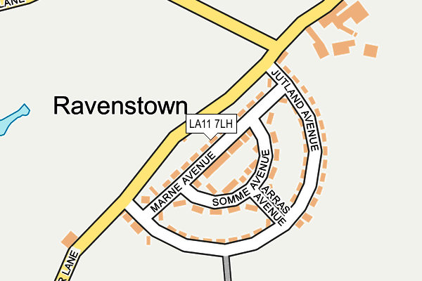 LA11 7LH map - OS OpenMap – Local (Ordnance Survey)