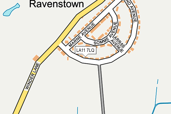 LA11 7LQ map - OS OpenMap – Local (Ordnance Survey)