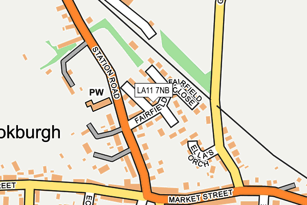 LA11 7NB map - OS OpenMap – Local (Ordnance Survey)