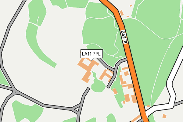 LA11 7PL map - OS OpenMap – Local (Ordnance Survey)