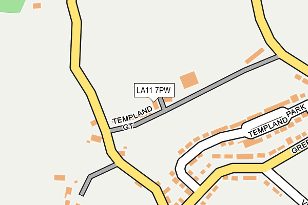 LA11 7PW map - OS OpenMap – Local (Ordnance Survey)