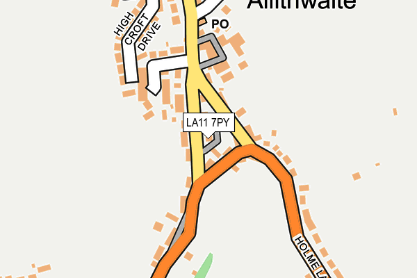 LA11 7PY map - OS OpenMap – Local (Ordnance Survey)