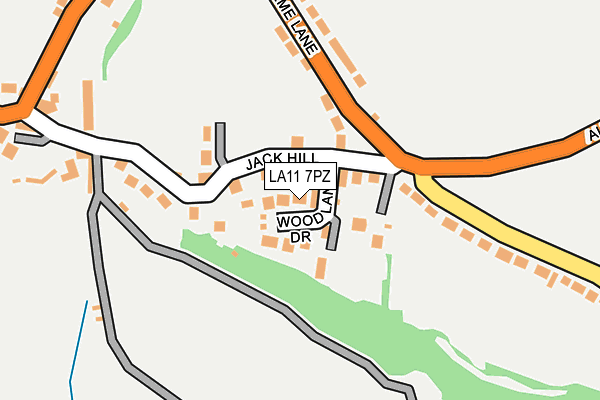 LA11 7PZ map - OS OpenMap – Local (Ordnance Survey)