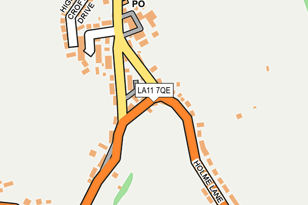 LA11 7QE map - OS OpenMap – Local (Ordnance Survey)